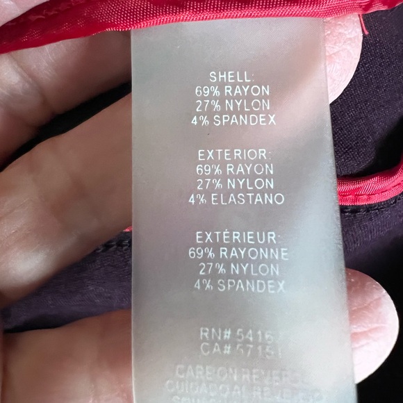 LIKE NEW Tommy Hilfiger size 4 plum colored business/casual leggings. - Picture 6 of 6